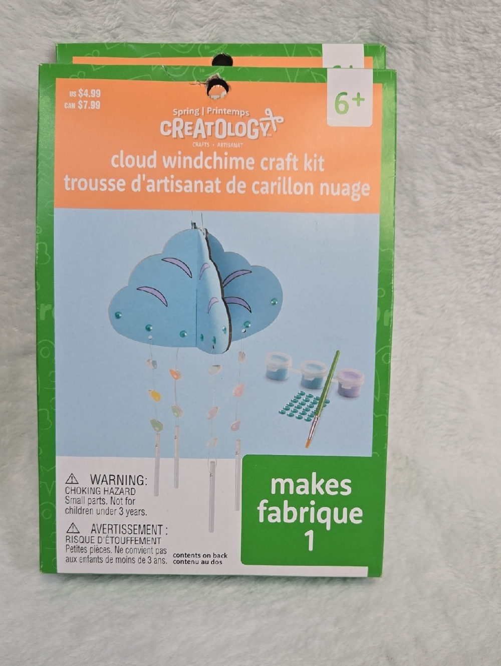 NWT! Creatology Cloud Windchime Craft Kit - Blue & Green